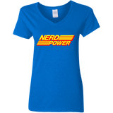 T-Shirts Royal / S Nerd Power Women's V-Neck T-Shirt