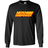 T-Shirts Black / YS Nerd Power Youth Long Sleeve T-Shirt