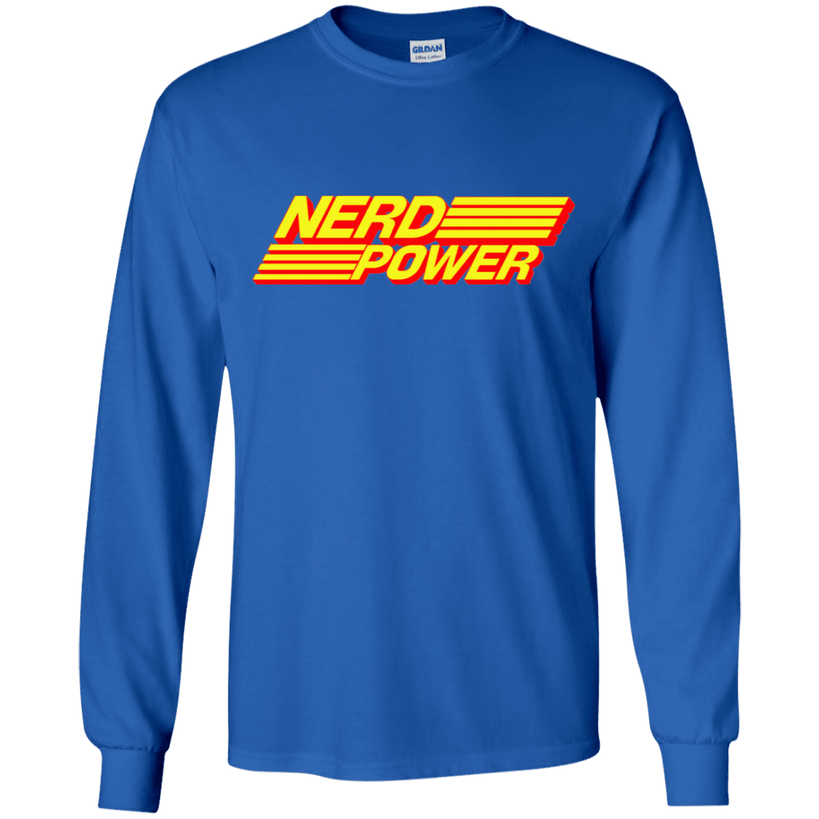 T-Shirts Royal / YS Nerd Power Youth Long Sleeve T-Shirt