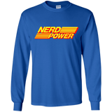 T-Shirts Royal / YS Nerd Power Youth Long Sleeve T-Shirt