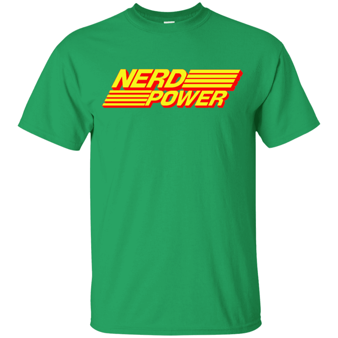 T-Shirts Irish Green / YXS Nerd Power Youth T-Shirt