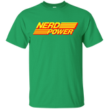 T-Shirts Irish Green / YXS Nerd Power Youth T-Shirt