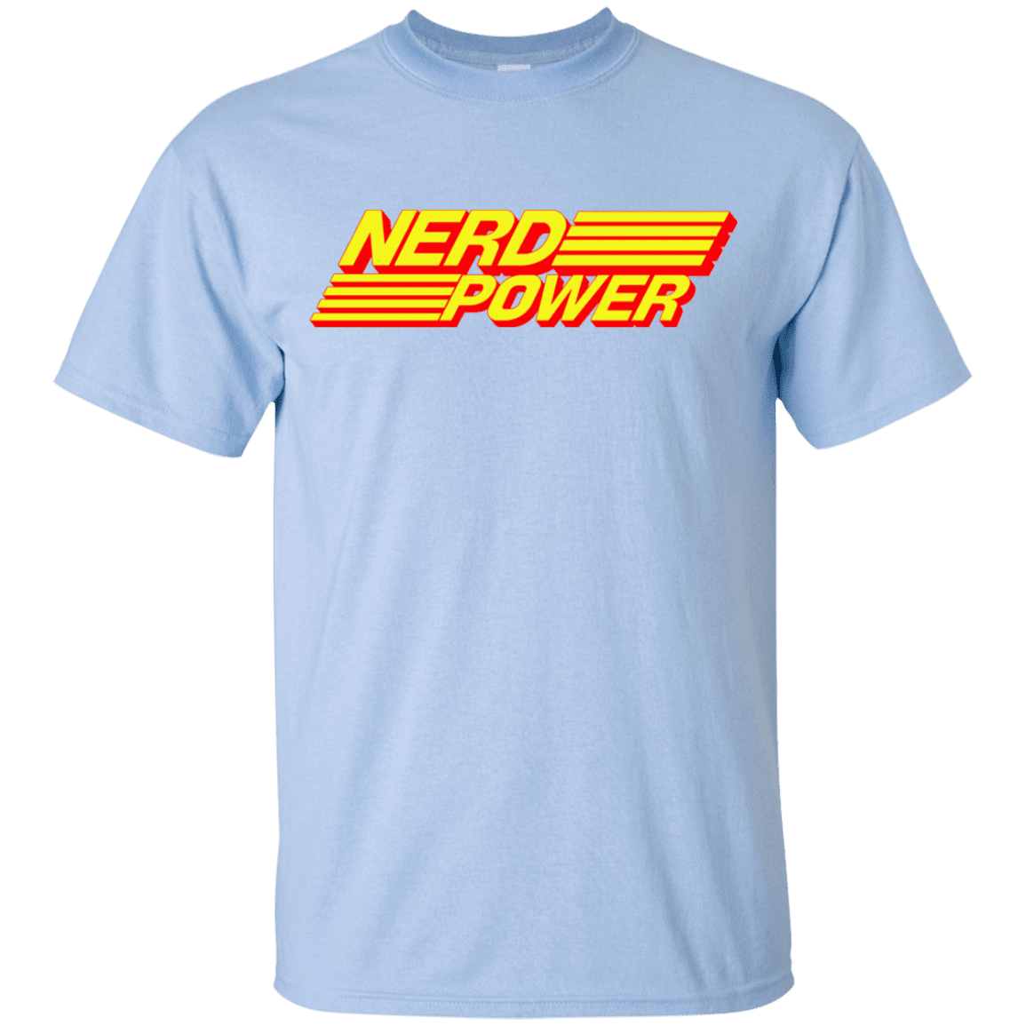T-Shirts Light Blue / YXS Nerd Power Youth T-Shirt