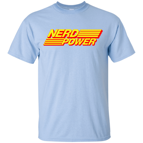T-Shirts Light Blue / YXS Nerd Power Youth T-Shirt