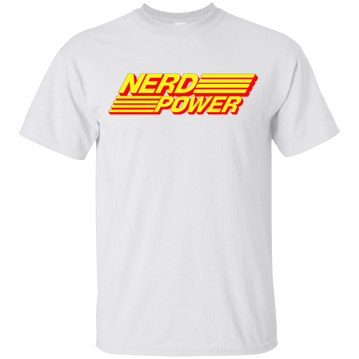 T-Shirts White / YXS Nerd Power Youth T-Shirt
