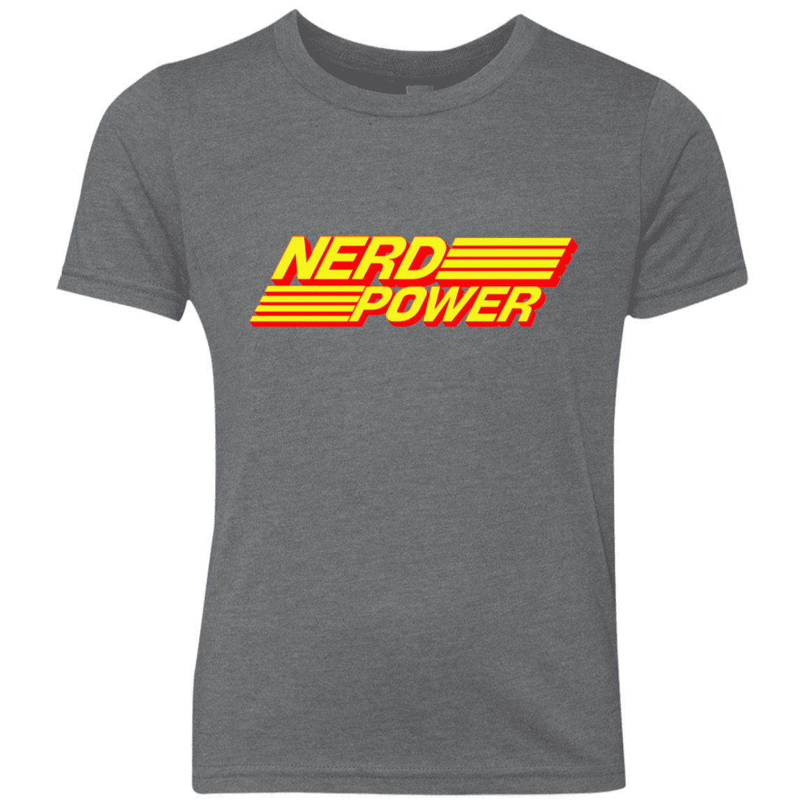 T-Shirts Premium Heather / YXS Nerd Power Youth Triblend T-Shirt