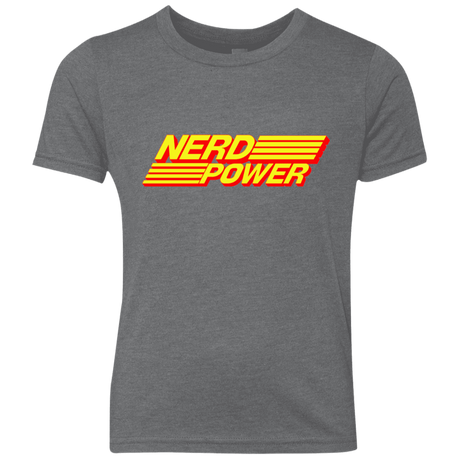 T-Shirts Premium Heather / YXS Nerd Power Youth Triblend T-Shirt