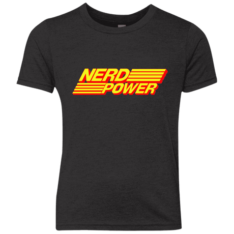 T-Shirts Vintage Black / YXS Nerd Power Youth Triblend T-Shirt