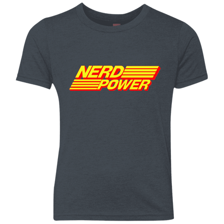 T-Shirts Vintage Navy / YXS Nerd Power Youth Triblend T-Shirt