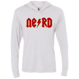 T-Shirts Heather White / X-Small NERD Triblend Long Sleeve Hoodie Tee