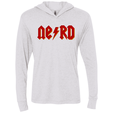T-Shirts Heather White / X-Small NERD Triblend Long Sleeve Hoodie Tee