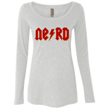 T-Shirts Heather White / Small NERD Women's Triblend Long Sleeve Shirt