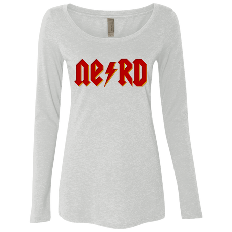 T-Shirts Heather White / Small NERD Women's Triblend Long Sleeve Shirt