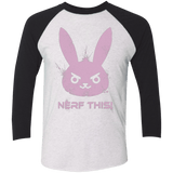 T-Shirts Heather White/Vintage Black / X-Small Nerf This Triblend 3/4 Sleeve
