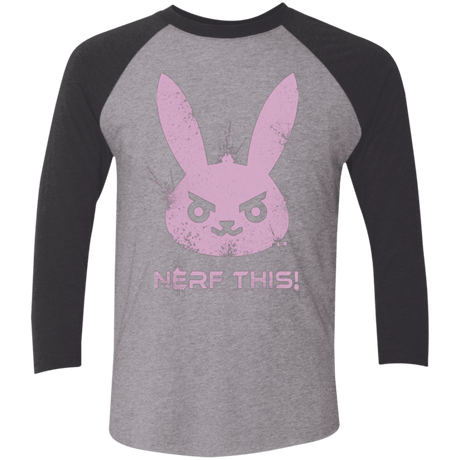 T-Shirts Premium Heather/ Vintage Black / X-Small Nerf This Triblend 3/4 Sleeve