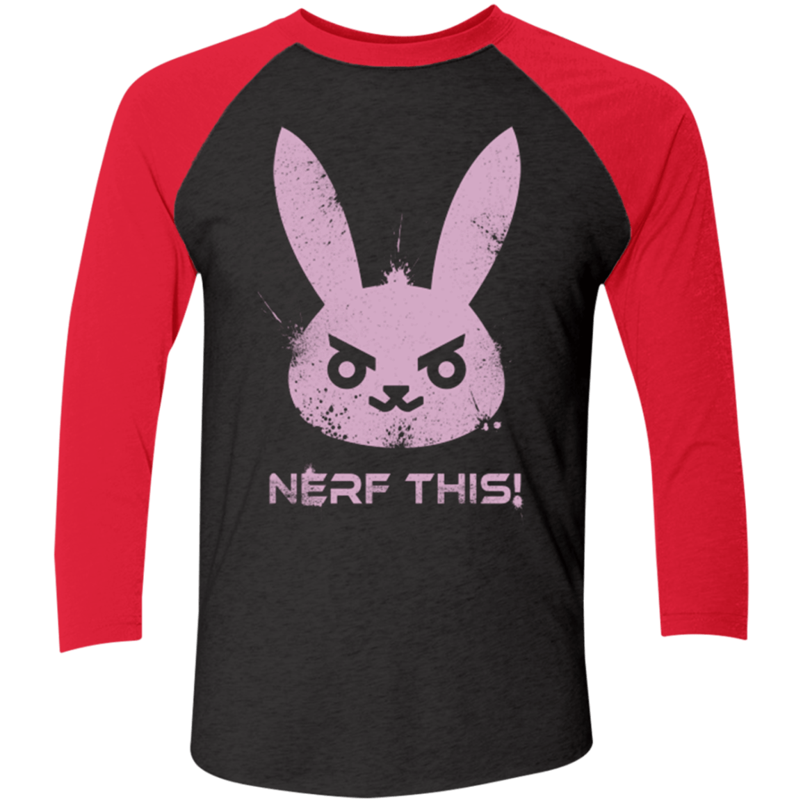 T-Shirts Vintage Black/Vintage Red / X-Small Nerf This Triblend 3/4 Sleeve