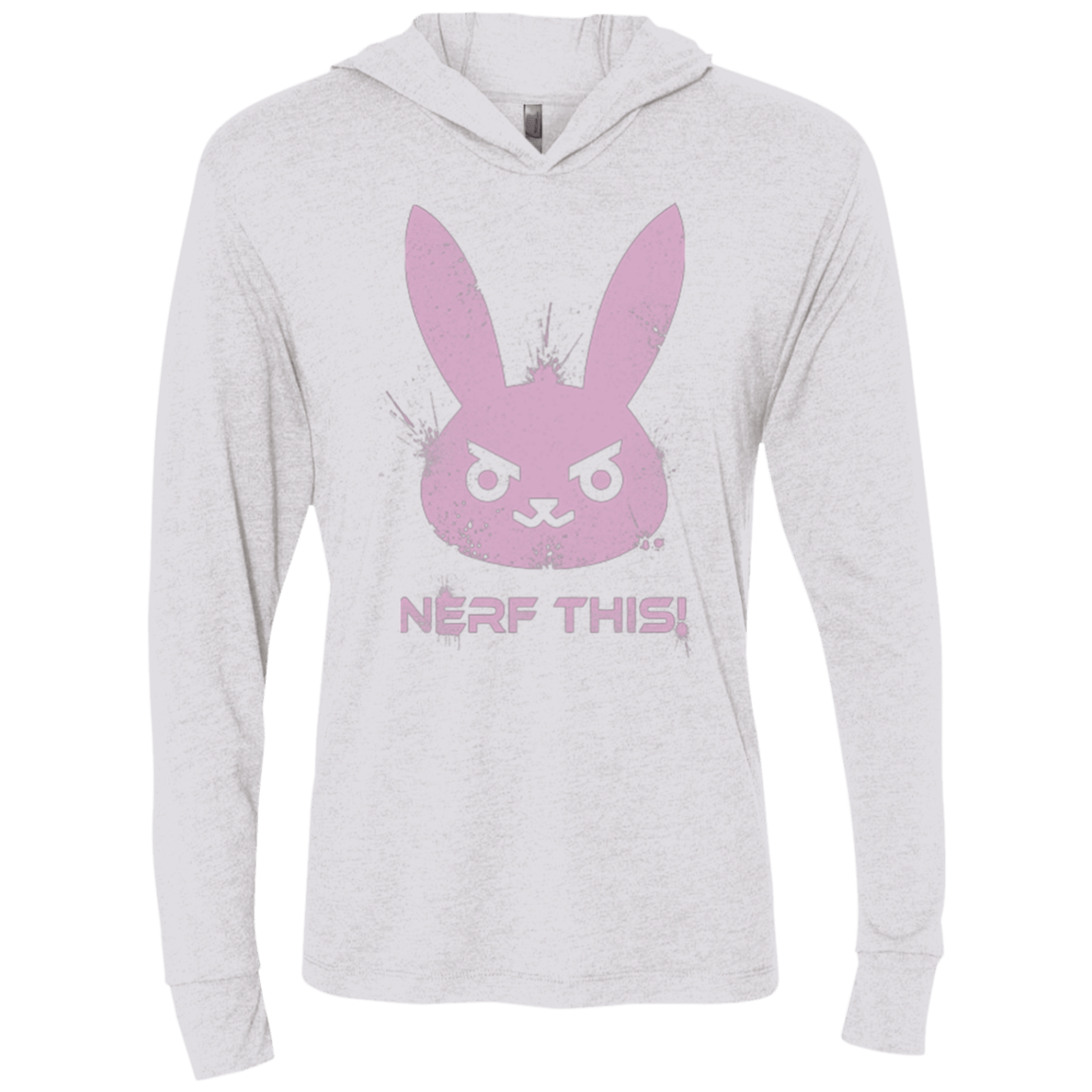 T-Shirts Heather White / X-Small Nerf This Triblend Long Sleeve Hoodie Tee