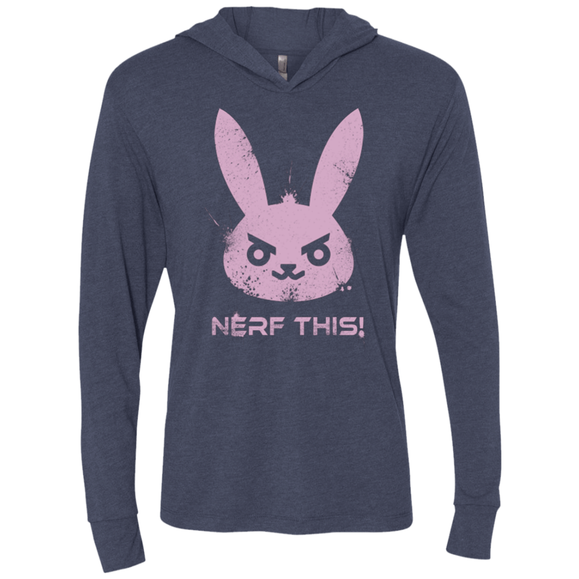T-Shirts Vintage Navy / X-Small Nerf This Triblend Long Sleeve Hoodie Tee