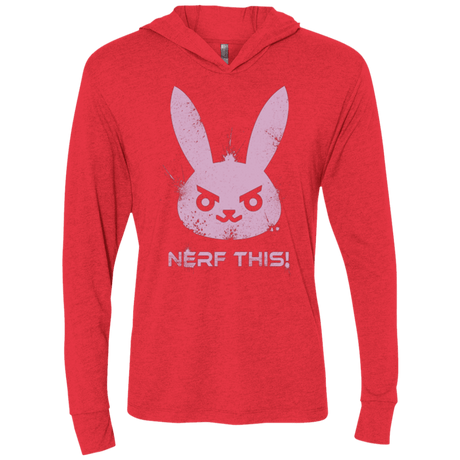 T-Shirts Vintage Red / X-Small Nerf This Triblend Long Sleeve Hoodie Tee