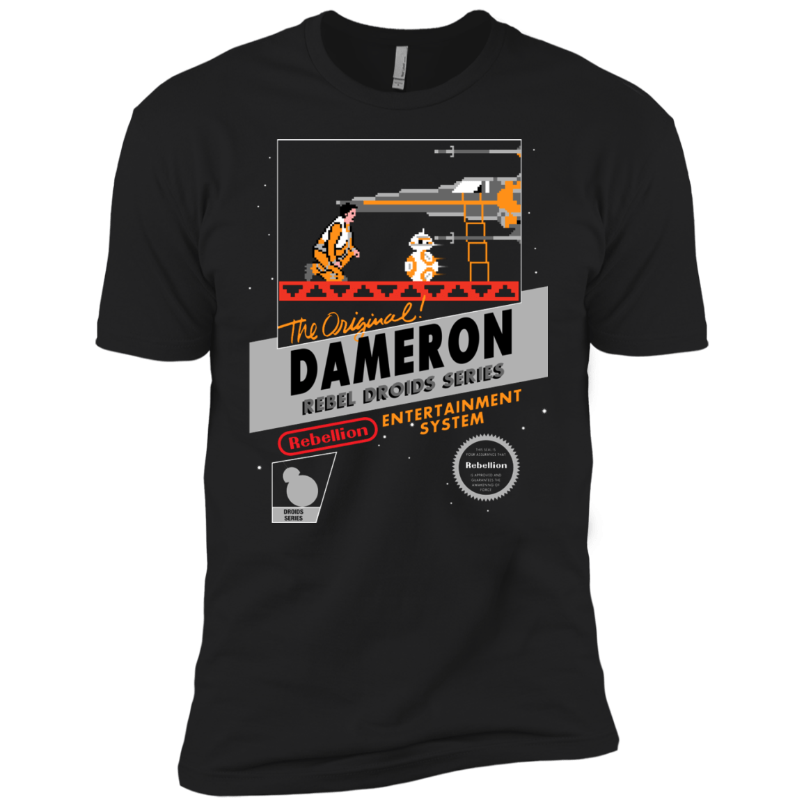T-Shirts Black / YXS NES 8Bit Dameron Boys Premium T-Shirt