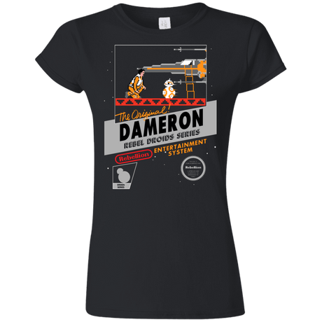 T-Shirts Black / S NES 8Bit Dameron Junior Slimmer-Fit T-Shirt