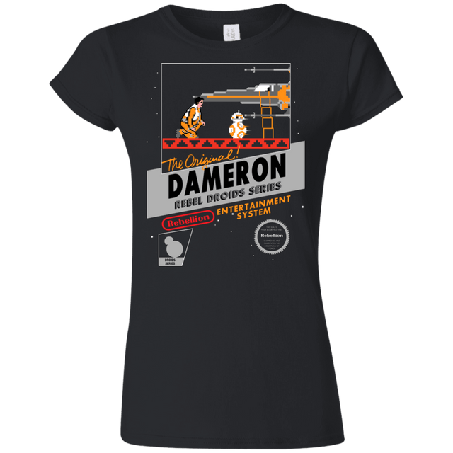 T-Shirts Black / S NES 8Bit Dameron Junior Slimmer-Fit T-Shirt