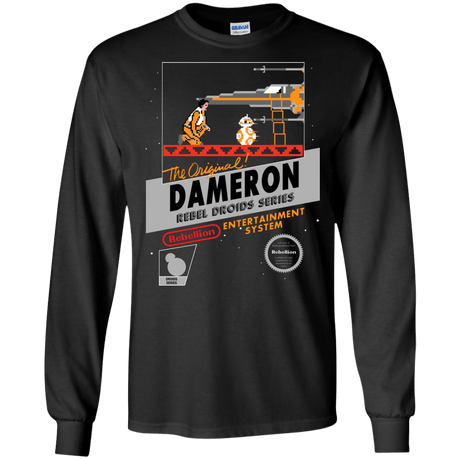 T-Shirts Black / S NES 8Bit Dameron Men's Long Sleeve T-Shirt