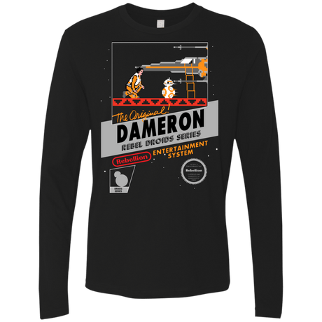 T-Shirts Black / S NES 8Bit Dameron Men's Premium Long Sleeve
