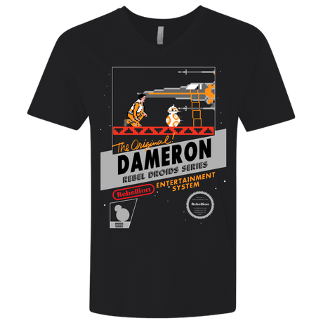 T-Shirts Black / X-Small NES 8Bit Dameron Men's Premium V-Neck