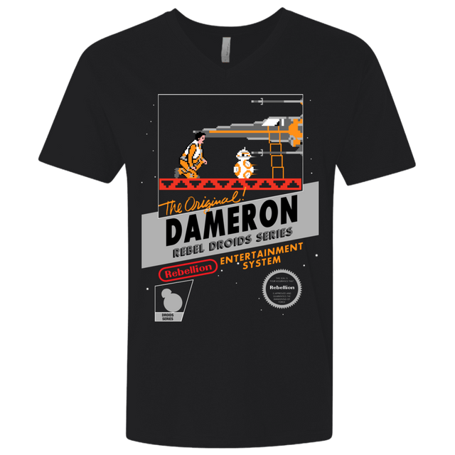 T-Shirts Black / X-Small NES 8Bit Dameron Men's Premium V-Neck