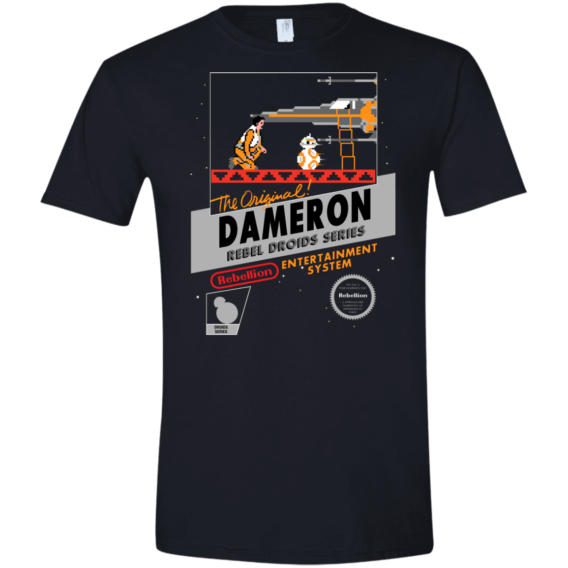 T-Shirts Black / X-Small NES 8Bit Dameron Men's Semi-Fitted Softstyle