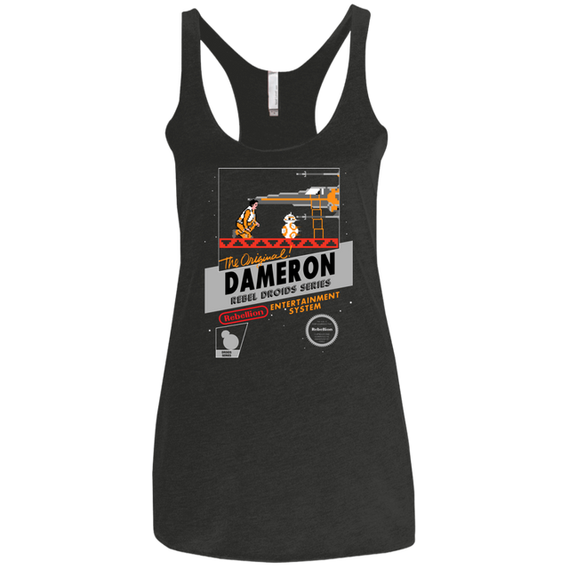 T-Shirts Vintage Black / X-Small NES 8Bit Dameron Women's Triblend Racerback Tank