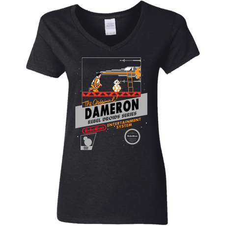 T-Shirts Black / S NES 8Bit Dameron Women's V-Neck T-Shirt