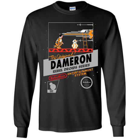 T-Shirts Black / YS NES 8Bit Dameron Youth Long Sleeve T-Shirt