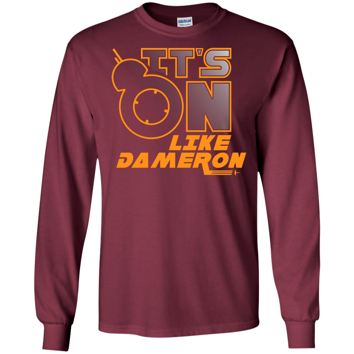 T-Shirts Maroon / S NES On Like Dameron Men's Long Sleeve T-Shirt