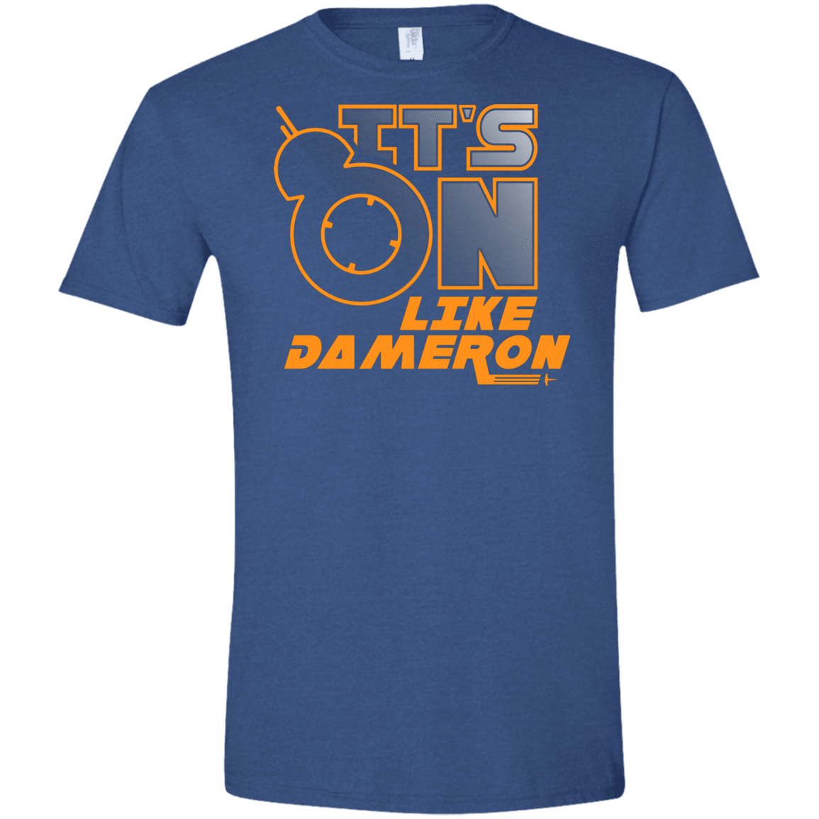 T-Shirts Heather Royal / X-Small NES On Like Dameron Men's Semi-Fitted Softstyle