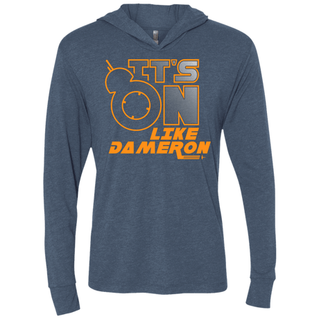 T-Shirts Indigo / X-Small NES On Like Dameron Triblend Long Sleeve Hoodie Tee