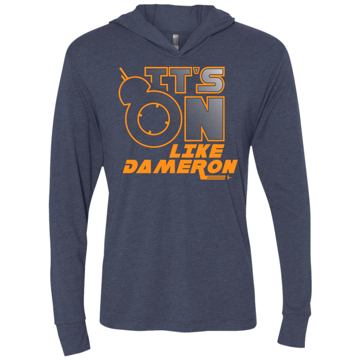 T-Shirts Vintage Navy / X-Small NES On Like Dameron Triblend Long Sleeve Hoodie Tee