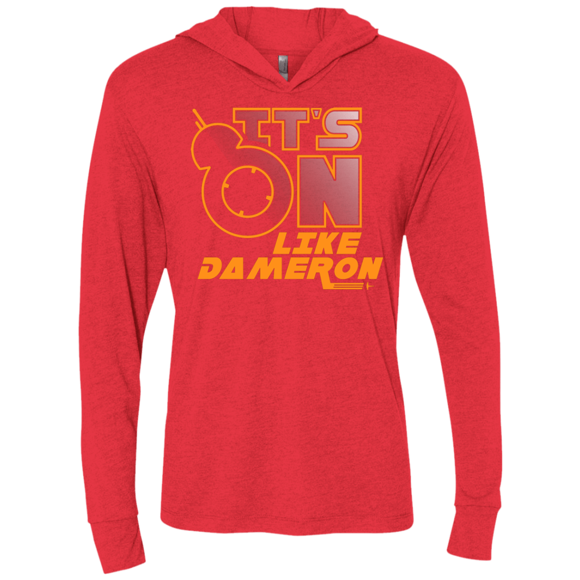 T-Shirts Vintage Red / X-Small NES On Like Dameron Triblend Long Sleeve Hoodie Tee
