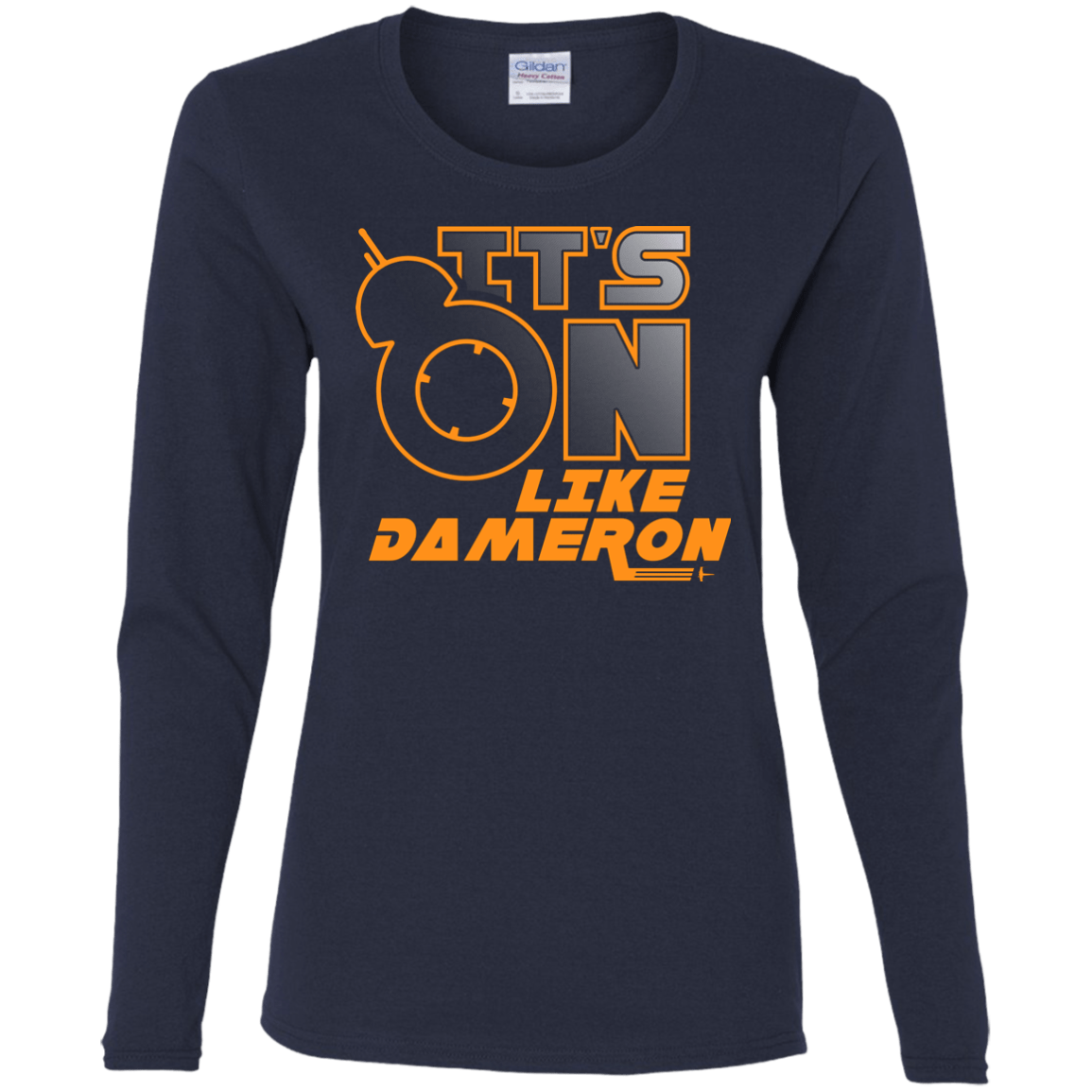 T-Shirts Navy / S NES On Like Dameron Women's Long Sleeve T-Shirt