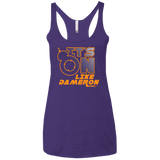 T-Shirts Purple Rush / X-Small NES On Like Dameron Women's Triblend Racerback Tank