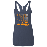 T-Shirts Vintage Navy / X-Small NES On Like Dameron Women's Triblend Racerback Tank
