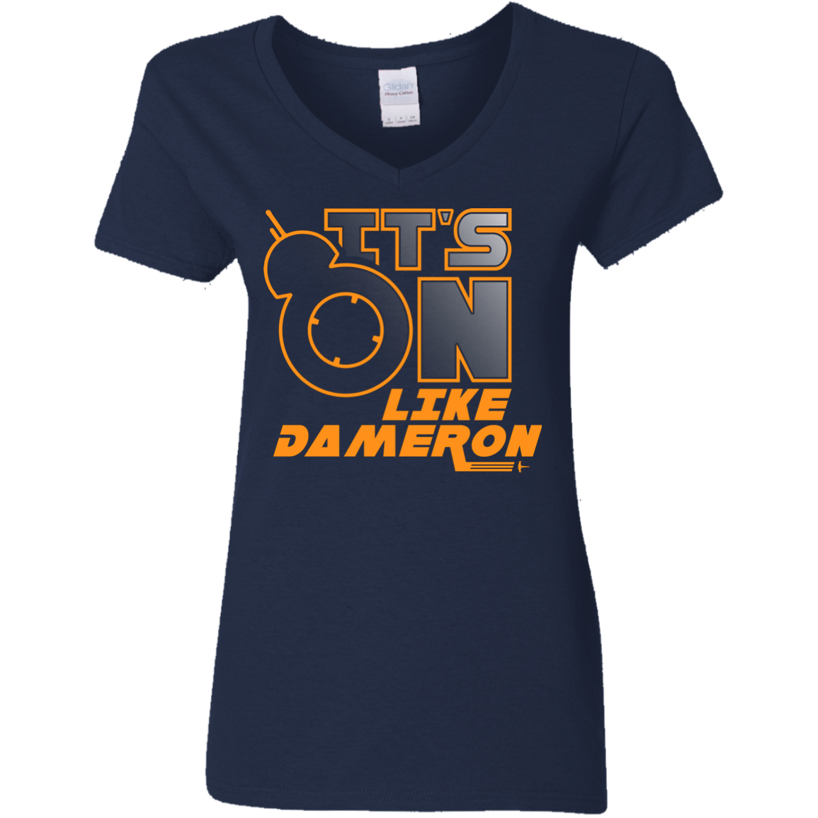 T-Shirts Navy / S NES On Like Dameron Women's V-Neck T-Shirt