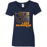 T-Shirts Navy / S NES On Like Dameron Women's V-Neck T-Shirt