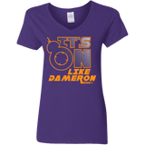 T-Shirts Purple / S NES On Like Dameron Women's V-Neck T-Shirt