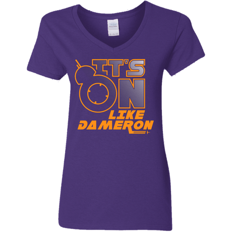 T-Shirts Purple / S NES On Like Dameron Women's V-Neck T-Shirt