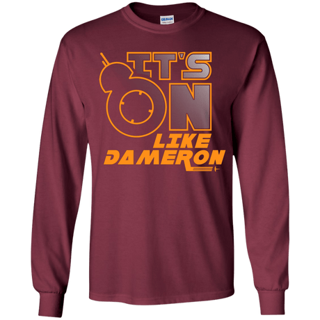 T-Shirts Maroon / YS NES On Like Dameron Youth Long Sleeve T-Shirt