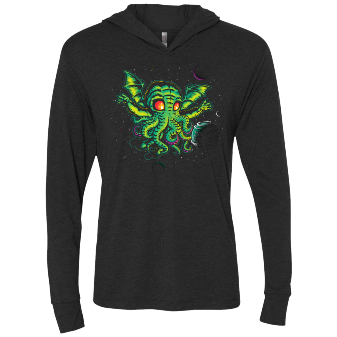 T-Shirts Vintage Black / X-Small Never Die Triblend Long Sleeve Hoodie Tee