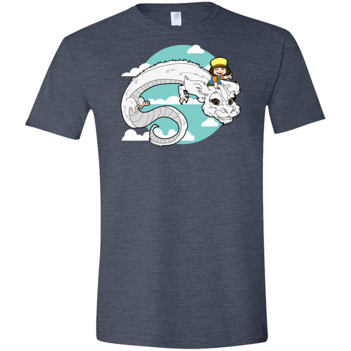 T-Shirts Heather Navy / S Never Ending Dustin Men's Semi-Fitted Softstyle