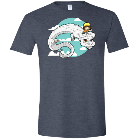 T-Shirts Heather Navy / S Never Ending Dustin Men's Semi-Fitted Softstyle